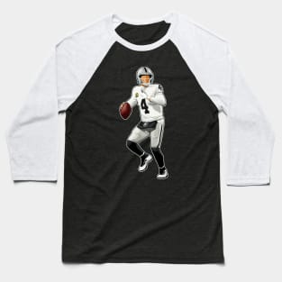 Derek Carr #4 Drops Back Baseball T-Shirt